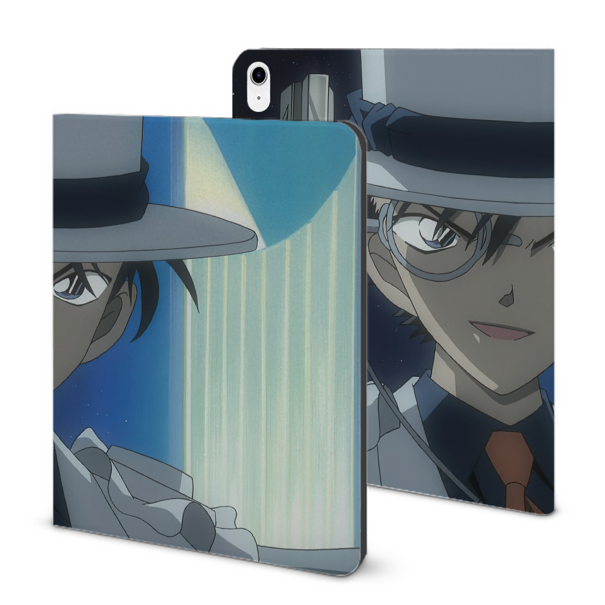 （画像用） 名探偵コナン Detective Conan IPad ケース ブック型 PUレザー TPU 耐衝撃 軽量 薄型 ペン収納なし 全面保護 IPad 各モデル対応